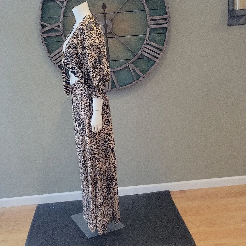 Free People String Of Hearts Maxi Dress In Cream Combo